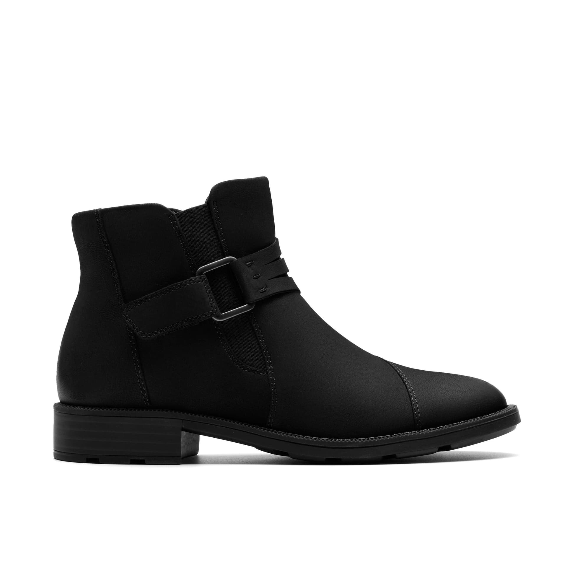 Clarks Clarks Women's Adalynn Faye Black Nubuck Ankle Boots