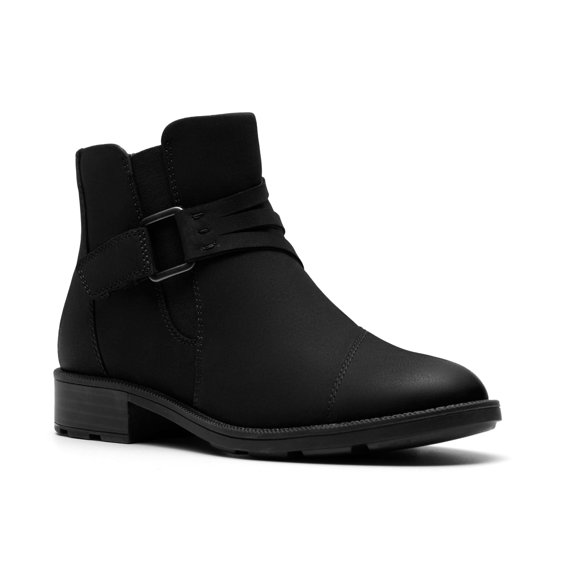 Clarks Clarks Women's Adalynn Faye Black Nubuck Ankle Boots - 4