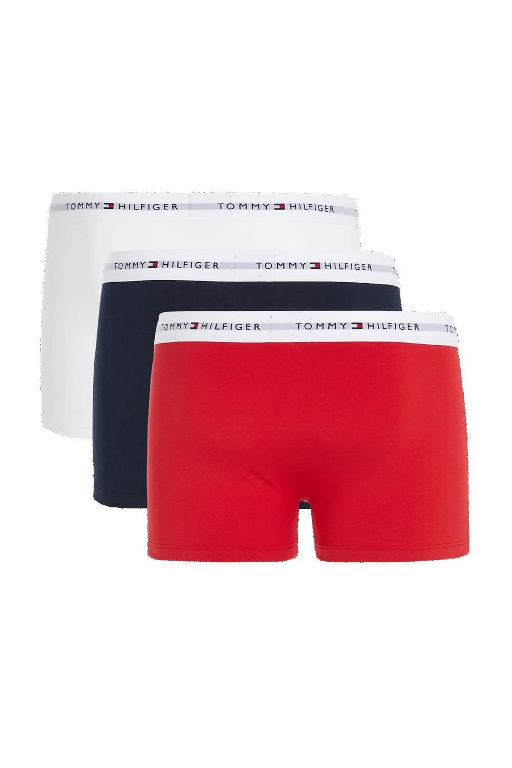 Tommy Hilfiger Tommy Hilfiger Men's Signature 3 Pack Cotton Trunks - Navy White Red