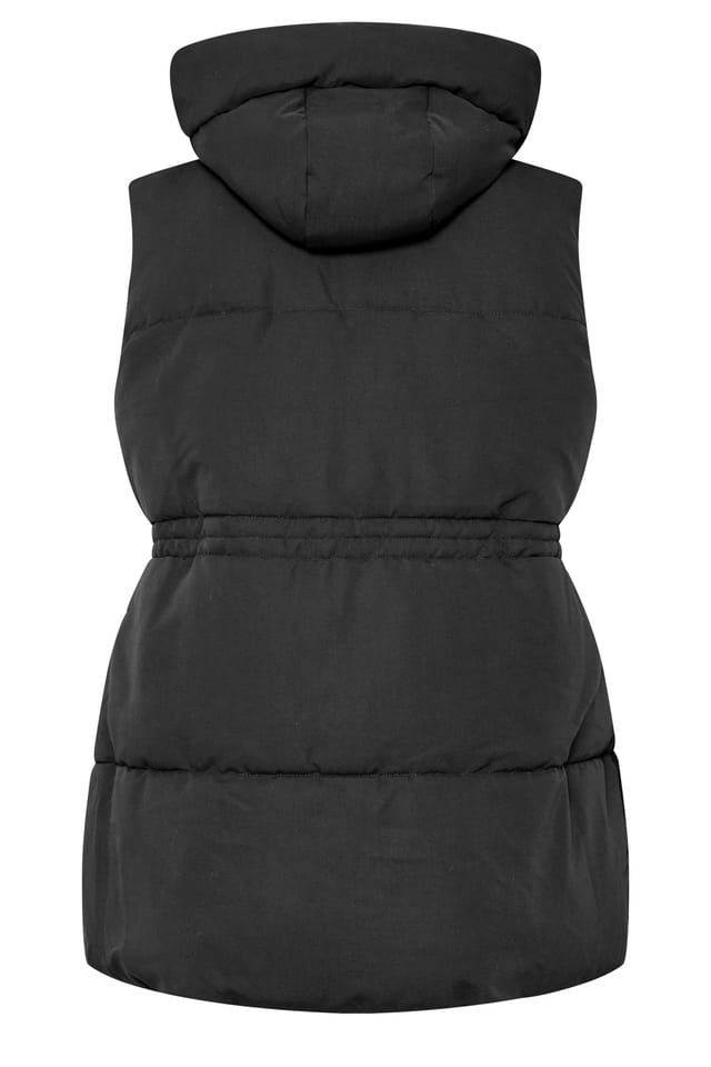 Yours Yours Women's Short Padded Gilet in Black - 3