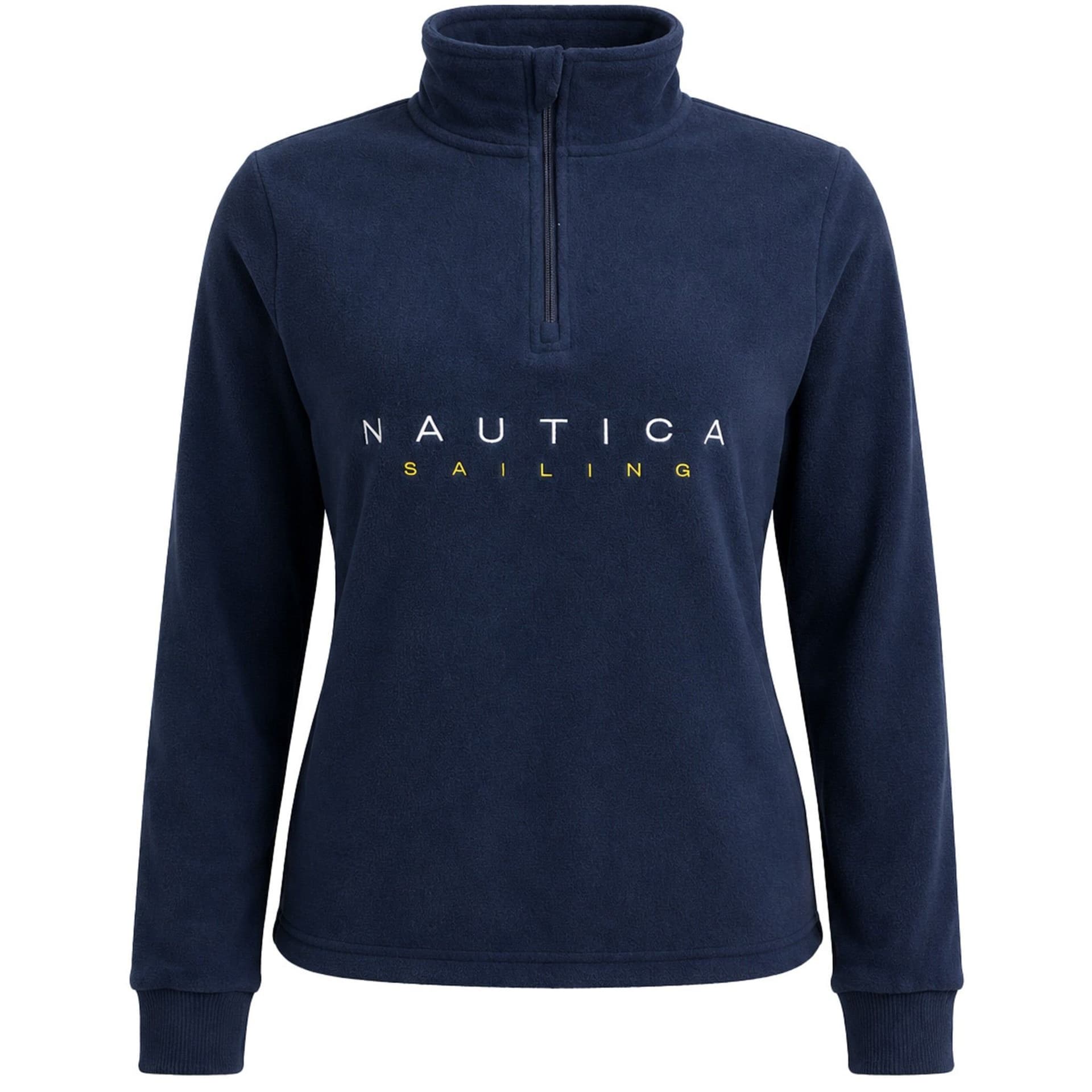 Nautica Nautica Women's Enya Dark Navy Fleece Crew Neck Top
