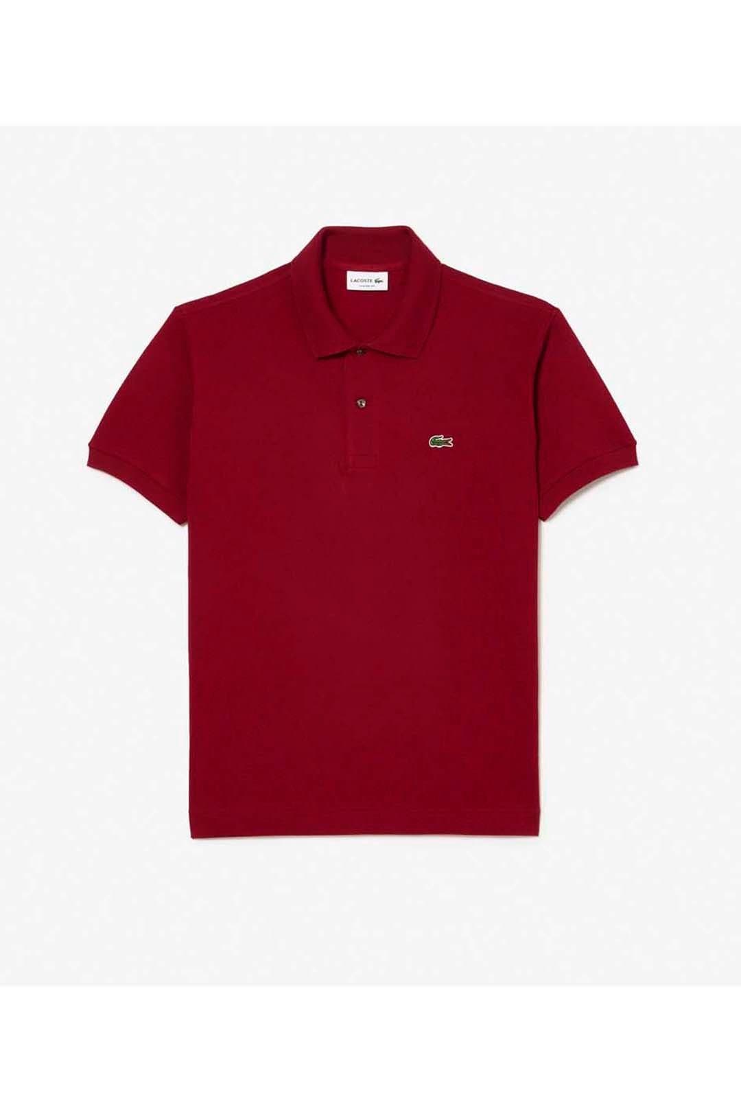 Lacoste Lacoste Burgundy Polo Shirt with Crocodile Badge