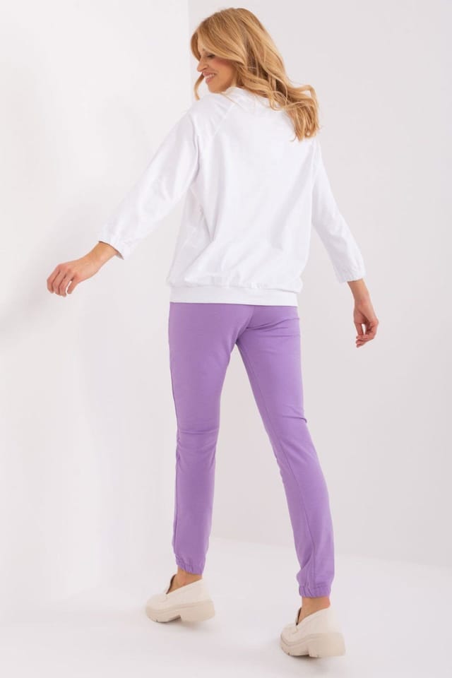 Love Lace Love Lace Women's Teddy Bear Sweatshirt & Pants Set Style 191258 in Violet - 3