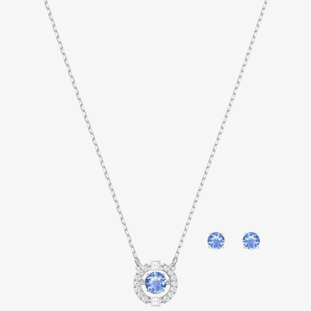 Swarovski Swarovski Women's Sparkling Blue Crystal Pendant & Earring Set 5480485