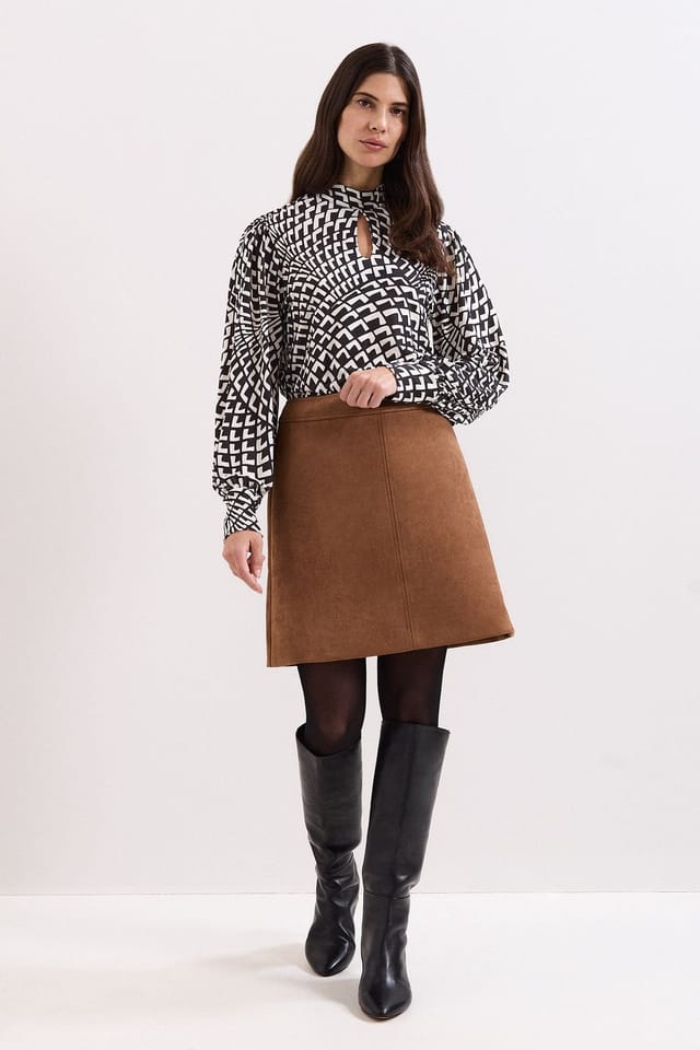 Phase Eight Phase Eight Women's Felisity Mini Skirt in Brown - 3