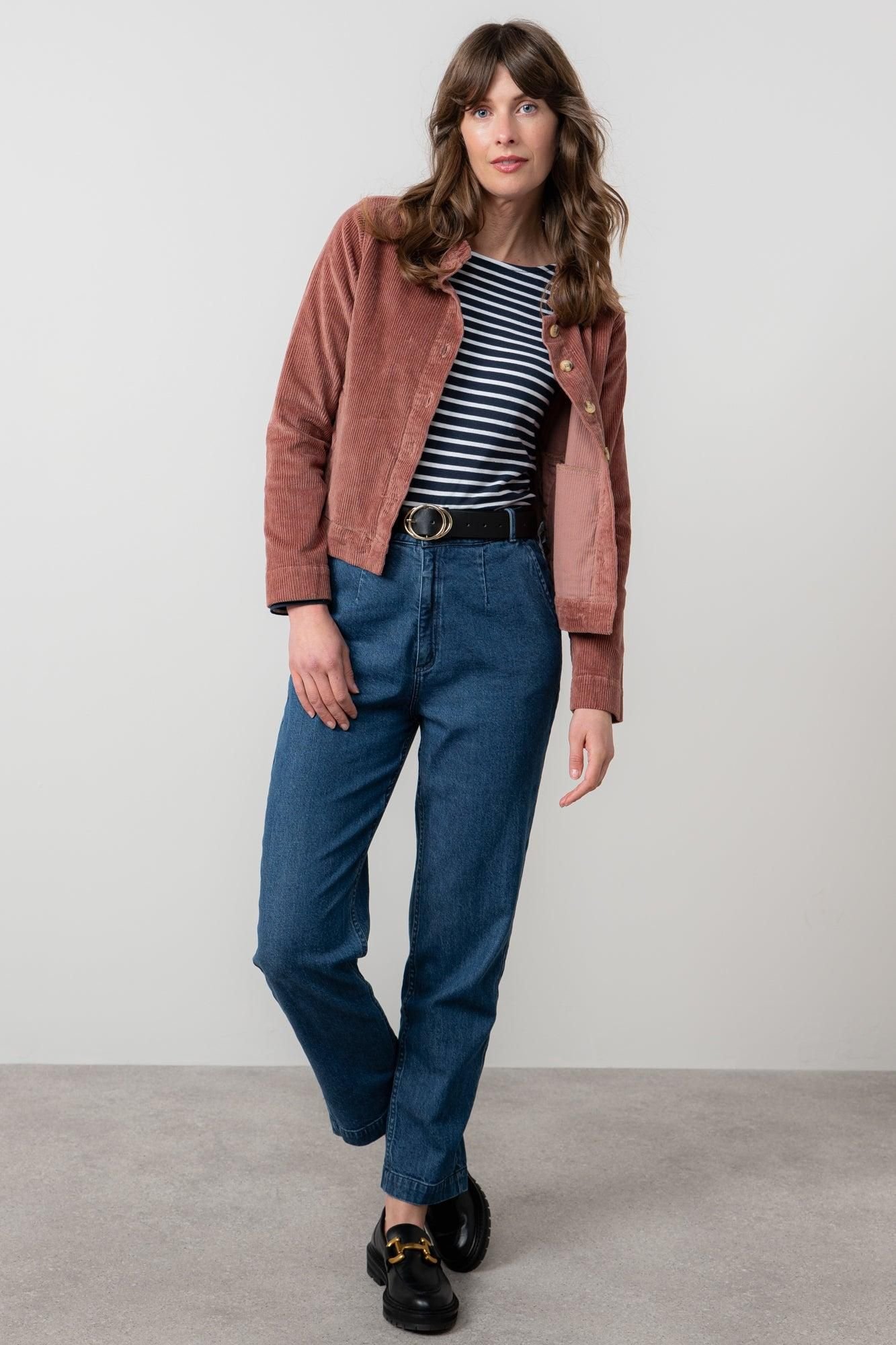 Lily & Me Lily & Me Women's Daybreak Soft Cotton/lyocell Tapered Leg Jeans in Blue - 3