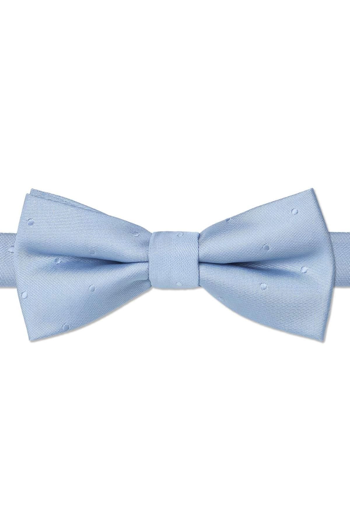 Paisley of London Paisley of London Men's Childrens banded bow tie - Dusky Blue self dot