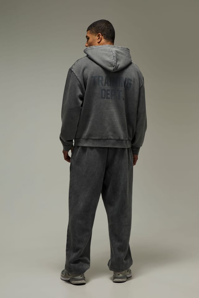 Training Dept. Training Dept. Men's Training Dept Washed Boxy Hoodie in Dark Grey - 2