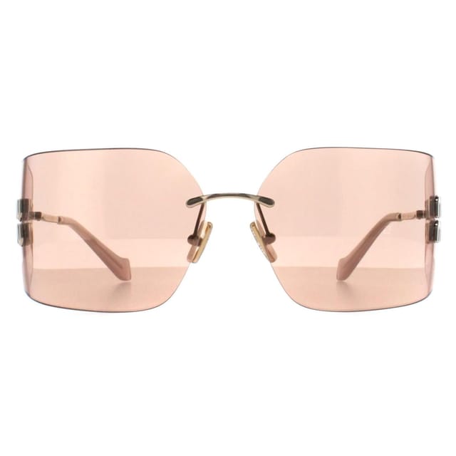 Miu Miu Miu Miu Women's Rimless Pale Gold Pink Mirror MU54YS - 2