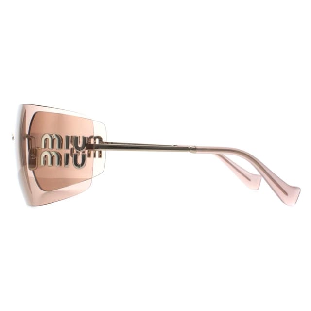 Miu Miu Miu Miu Women's Rimless Pale Gold Pink Mirror MU54YS - 3