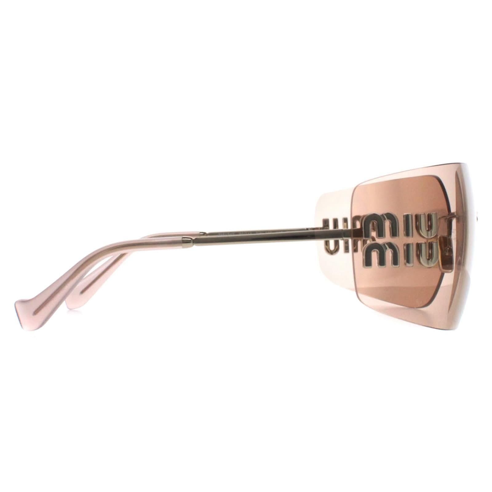 Miu Miu Miu Miu Women's Rimless Pale Gold Pink Mirror MU54YS - 4