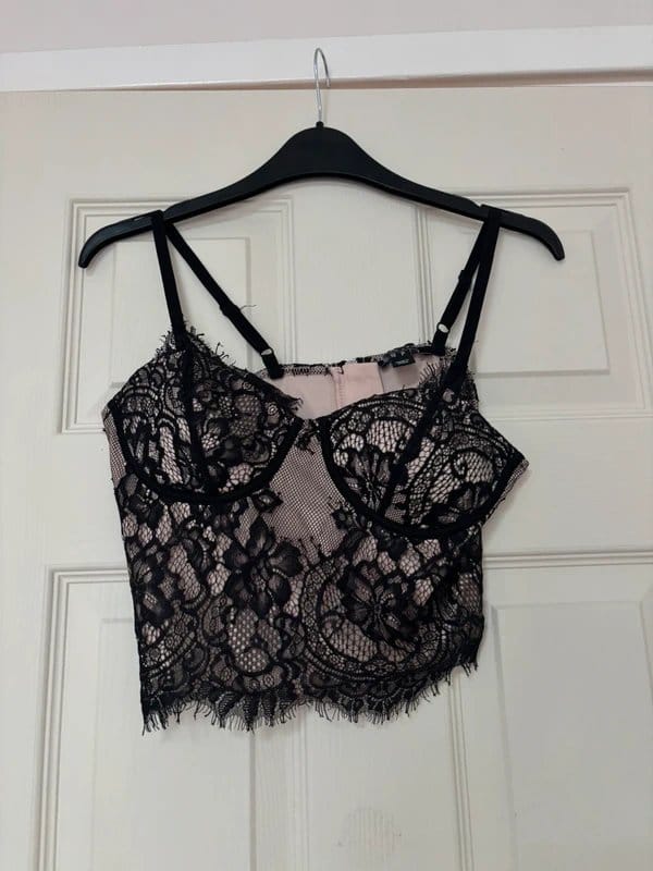 New Look Black Lace Padded Push-Up Corset