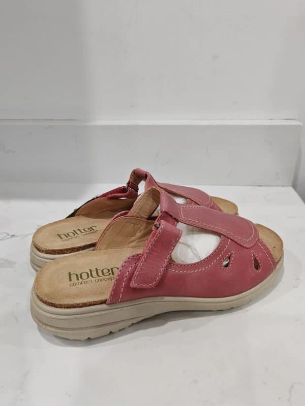 Hotter Hotter mirage sandals uk 4 exf raspberry leather comfort shoes wide fit slip on