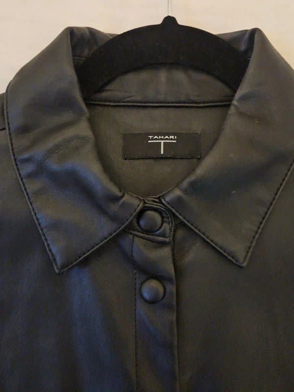 Tahari Faux Leather Dress