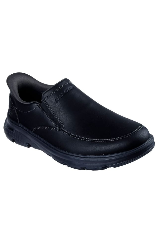 Skechers Skechers Men's Arch Fit Garza Leather Slip-Ins Shoes - Black - 2