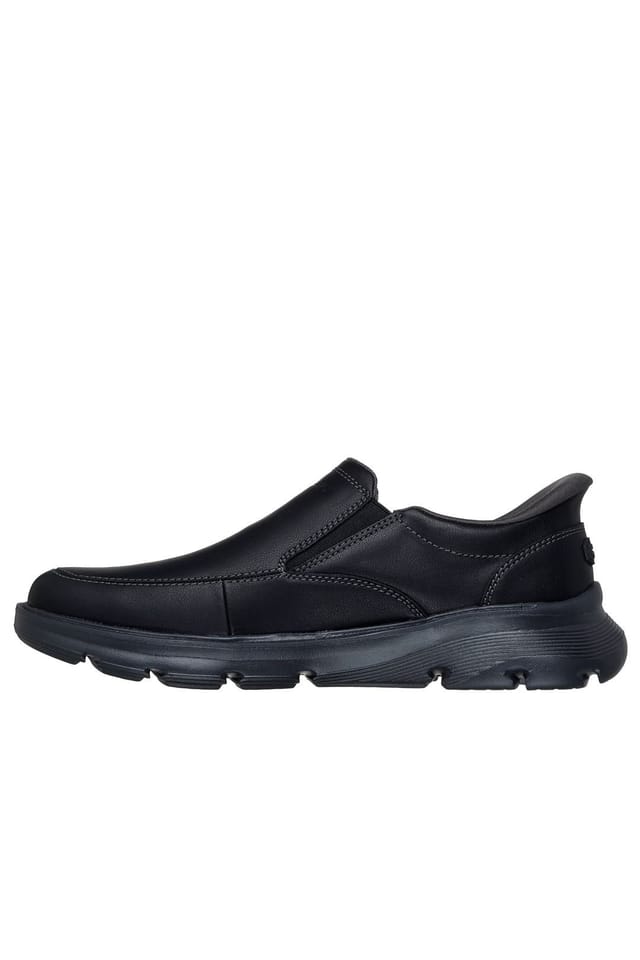Skechers Skechers Men's Arch Fit Garza Leather Slip-Ins Shoes - Black - 3