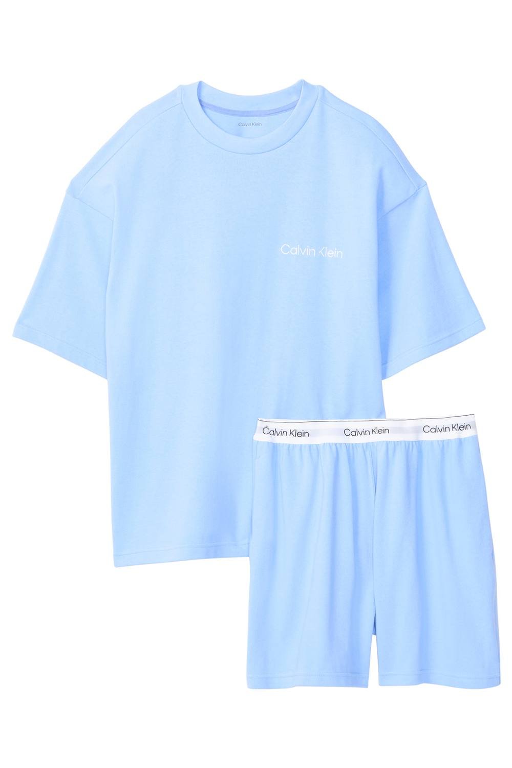 Calvin Klein Calvin Klein Men's Ss Tee Short Set Blue Descent - 2