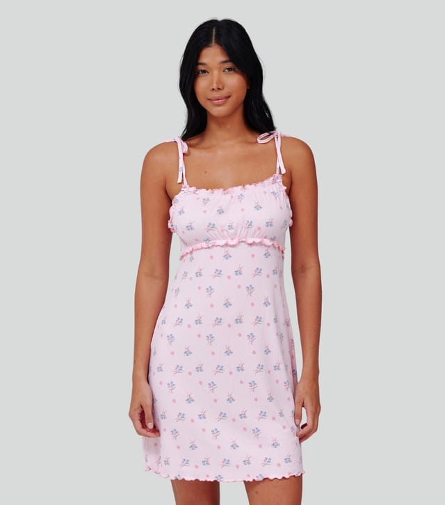 Loungeable Women's Pink Ditsy Floral Cami Night Dress Loungeable New Look - 2
