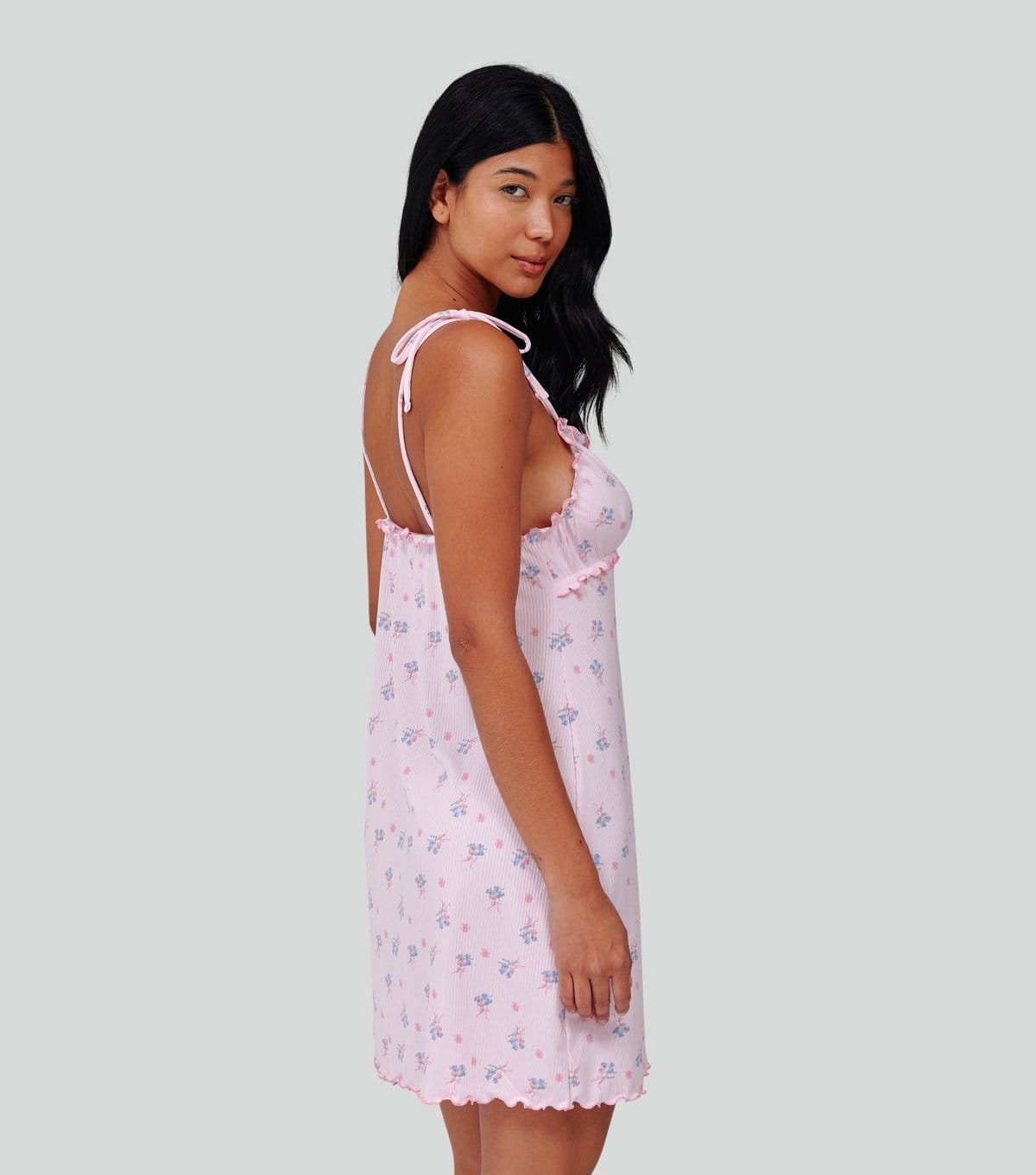 Loungeable Women's Pink Ditsy Floral Cami Night Dress Loungeable New Look - 4
