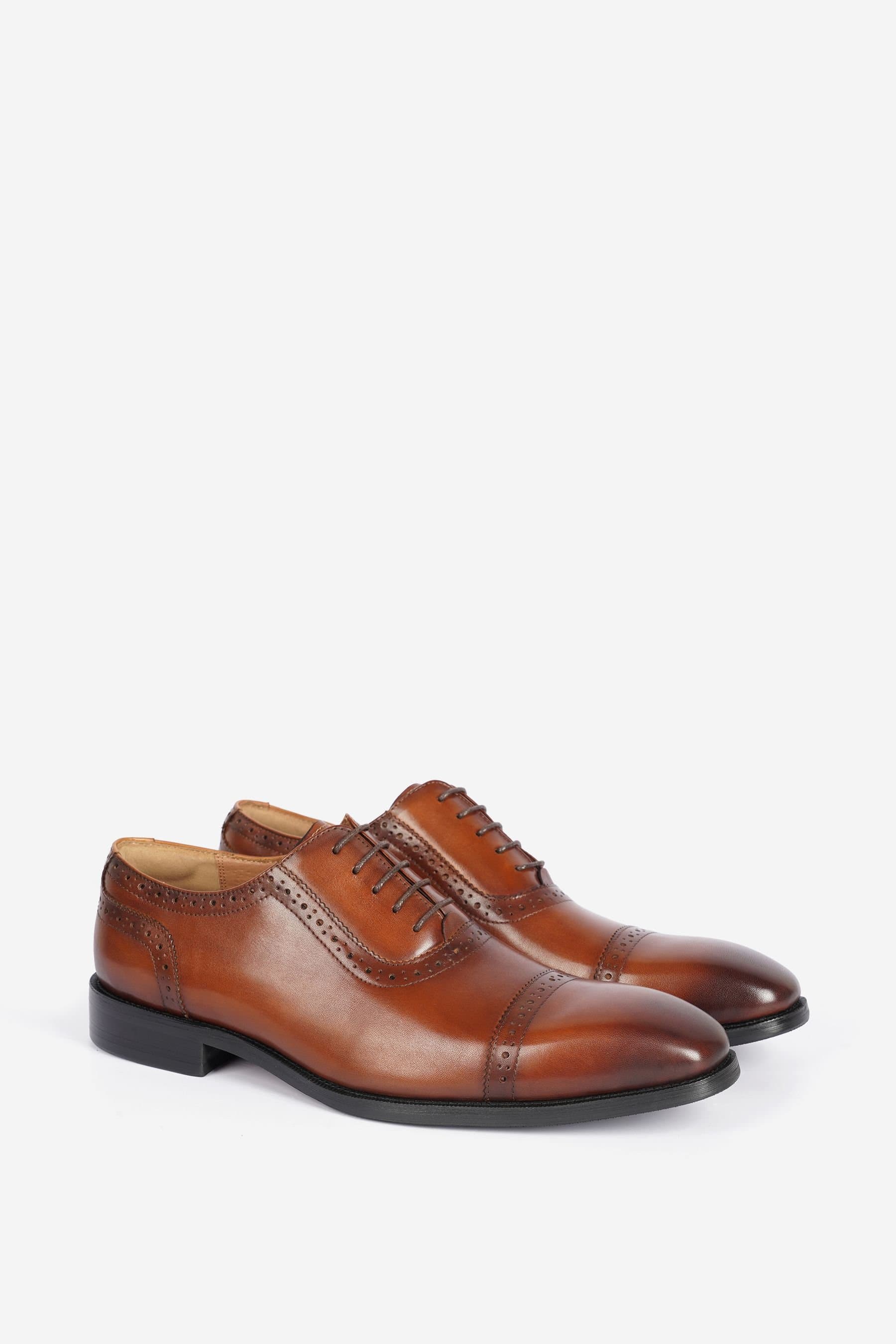 Alexander Pace Alexander Pace Men's 'Milford' Premium Leather Brogue Shoes in Brown