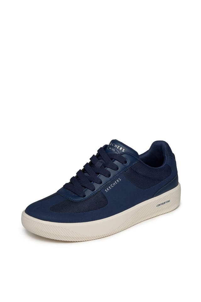 Skechers Skechers Men's ARCH FIT COURT BREAK COMODO COMFORT Slip-On Arch Fit Sneaker Navy - 3