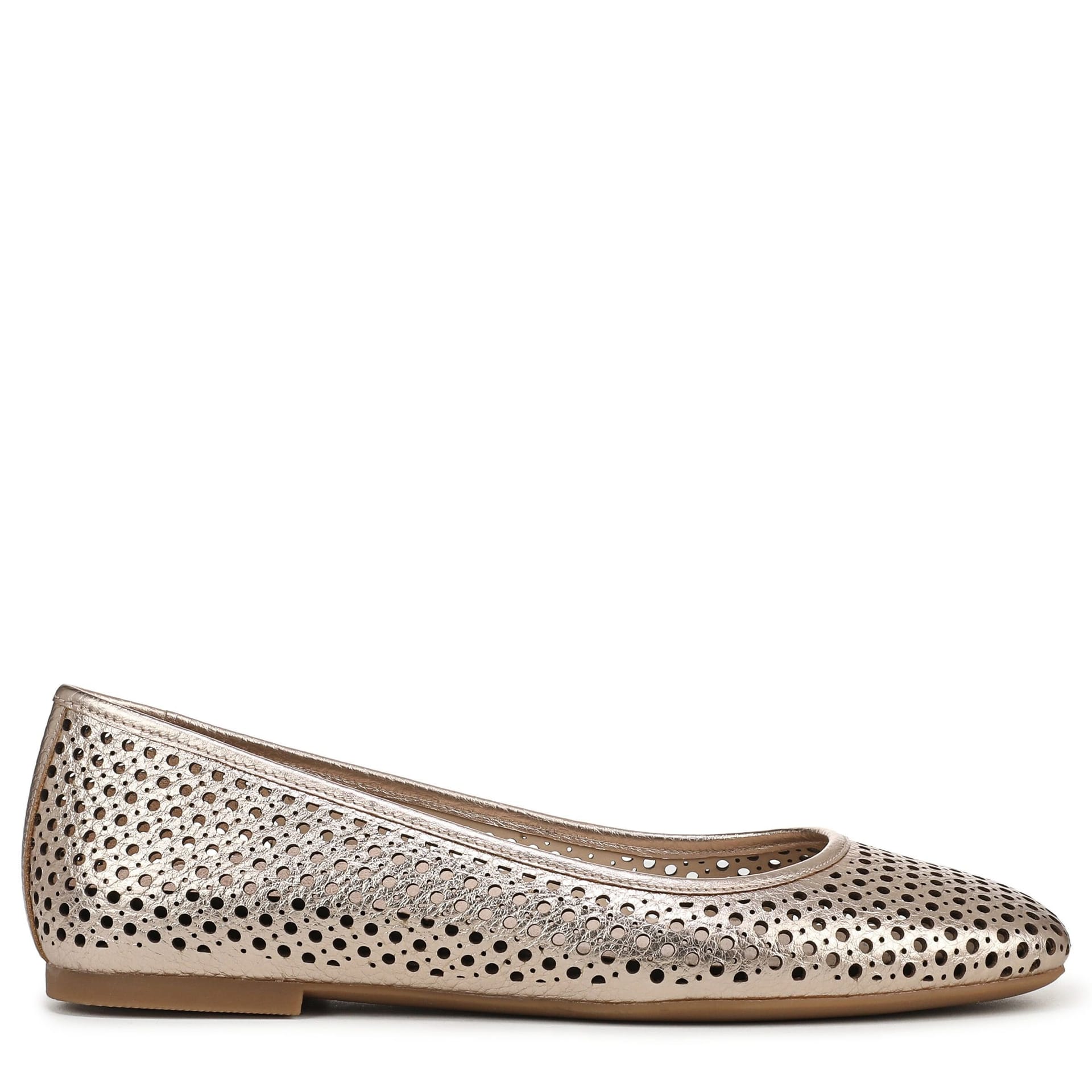 Vionic Vionic Women's Orinda Perf Ballerina shoe in Gold - 4