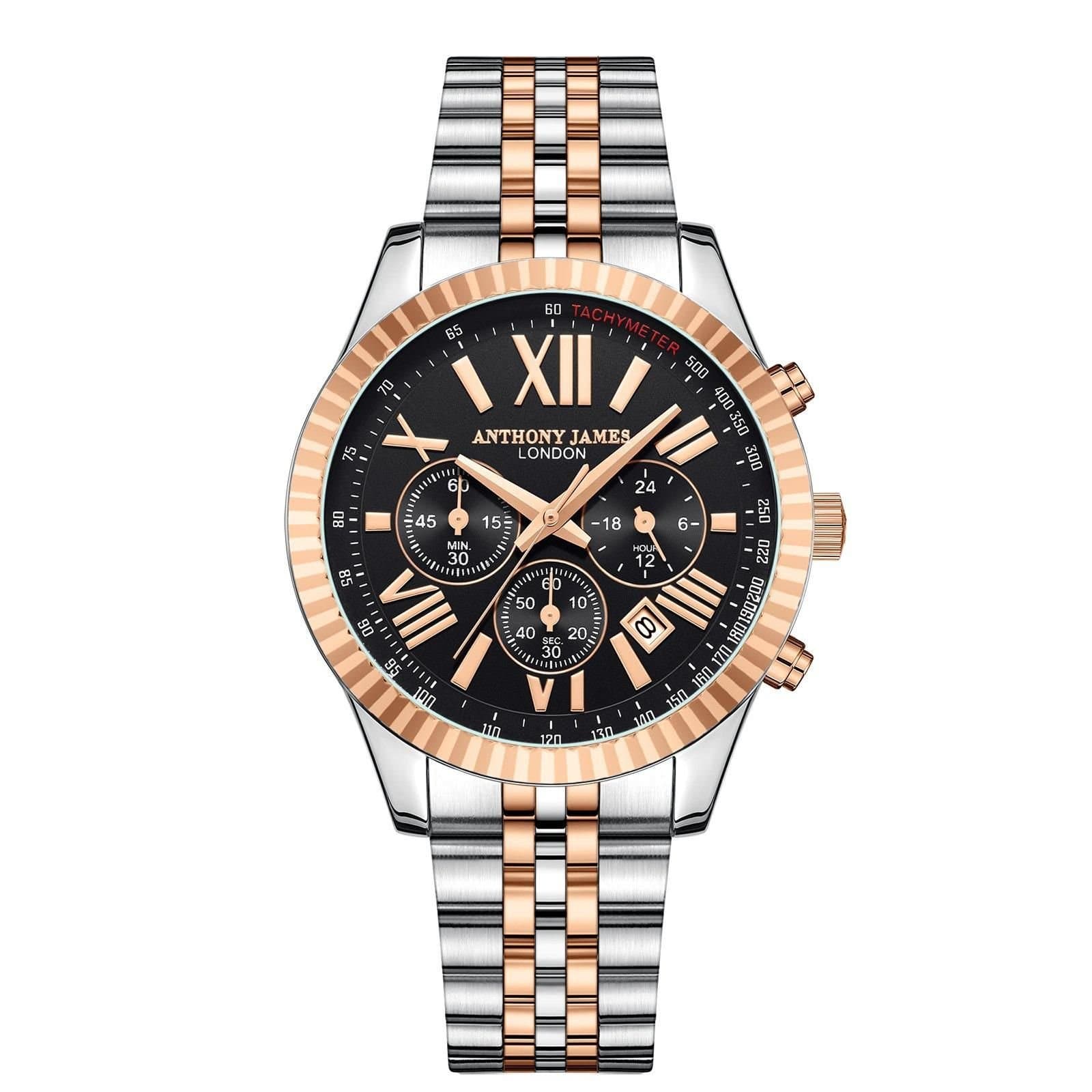 Anthony James Anthony James Men's Hand Assembled Chrono Sports Watch