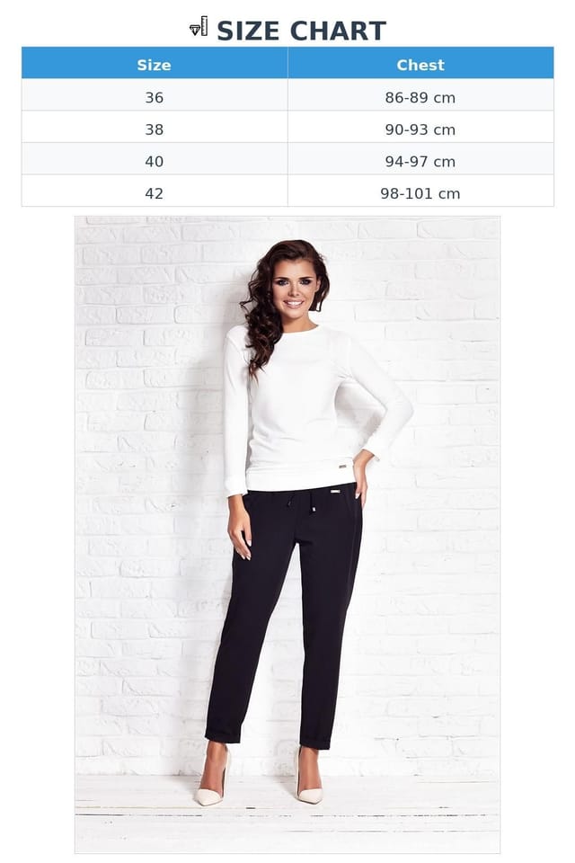 Love Lace Love Lace Women's Awama Soft Knit Blouse with Ribbed Hem in White - 2