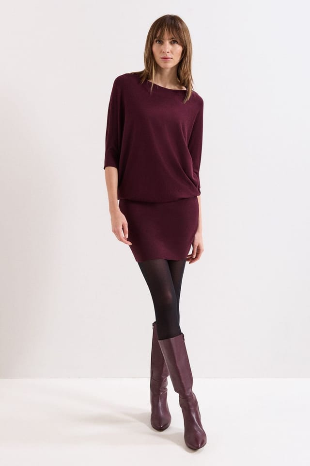 Phase Eight Phase Eight Women's Becca Batwing Dress in Wine - 3