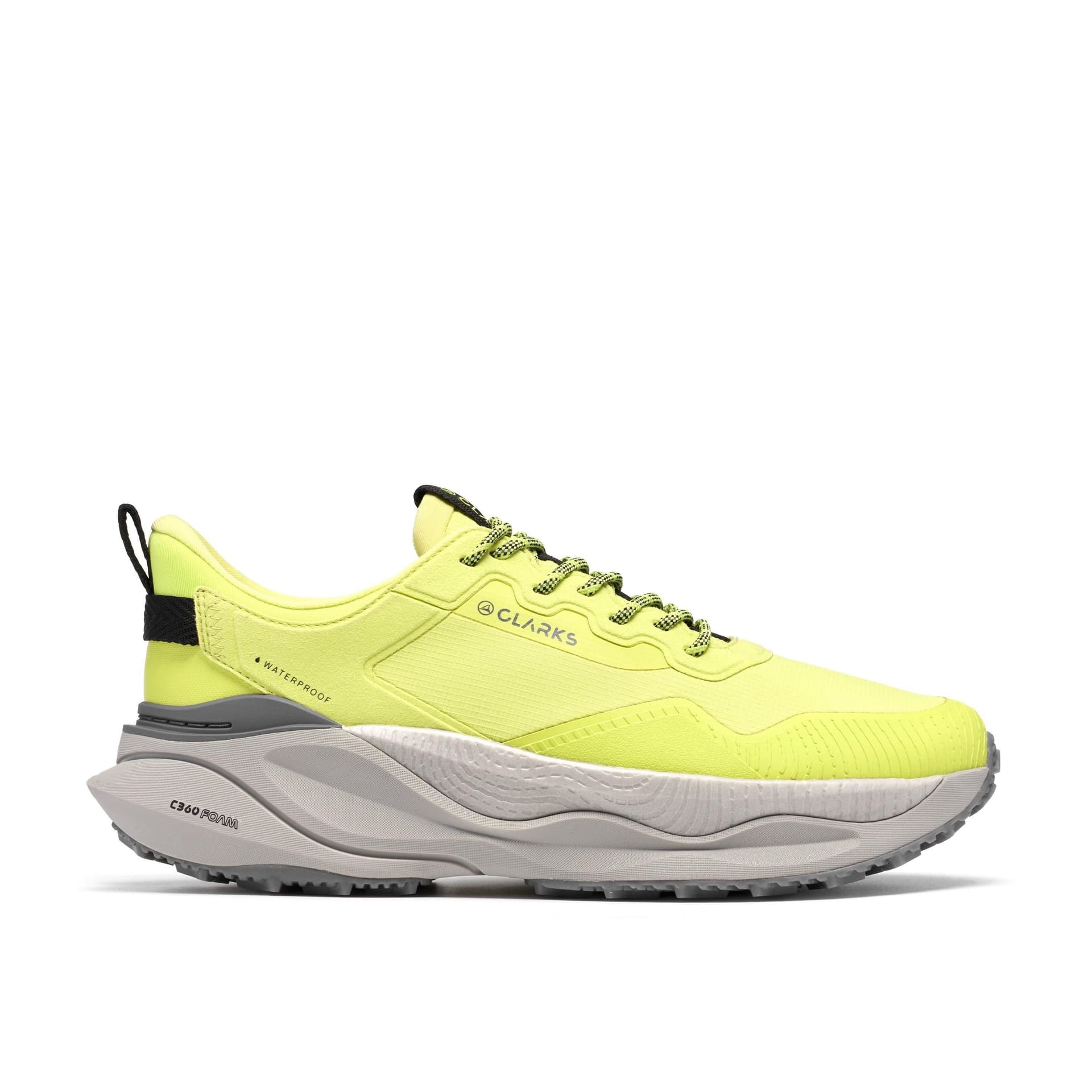 Clarks Clarks Men's Pace Trail Go Waterproof Lime Combination Trainers, Walking in Green