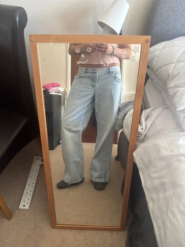 ASOS Low waisted baggy light wash jeans