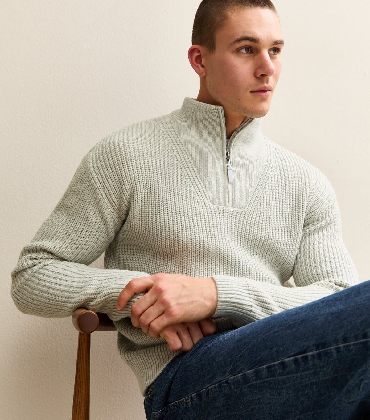 New Look New Look Grey Marl Funnel Neck Jumper
