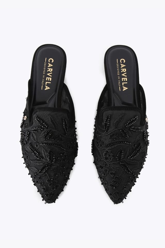 Carvela Carvela Women's 'Evelina Lace Mule' Fabric Flats in Black - 2