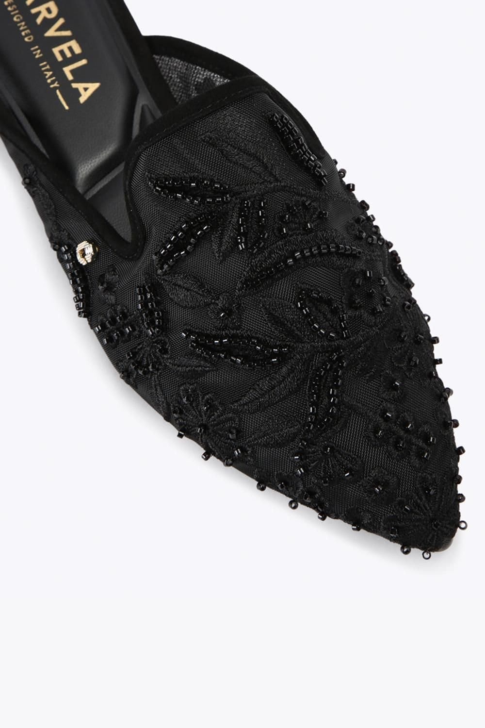 Carvela Carvela Women's 'Evelina Lace Mule' Fabric Flats in Black - 4