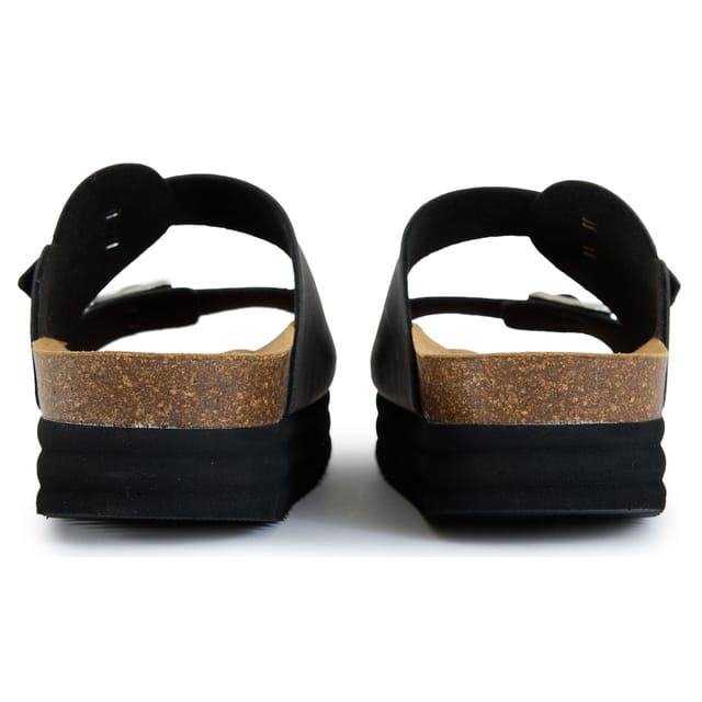 V.GAN V.GAN Women's Heart Comfort Footbed Sandals in Black - 3