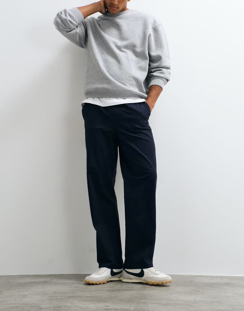 ASOS ONLY & SONS Fade loose fit cotton trouser in navy - 1