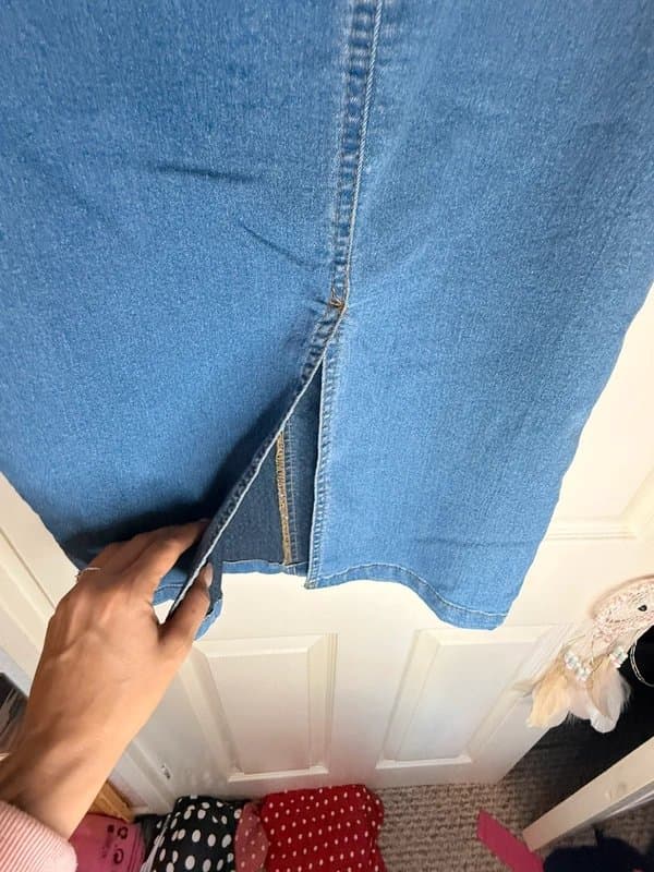 PrettyLittleThing PrettyLittleThing Denim Midi Pencil Skirt – UK 16