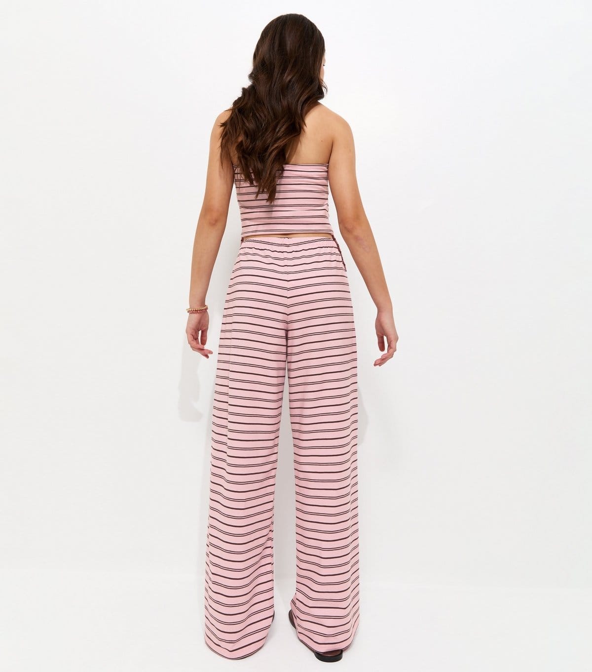 New Look Girls' Pink Striped Wide Leg Trousers New Look - 4