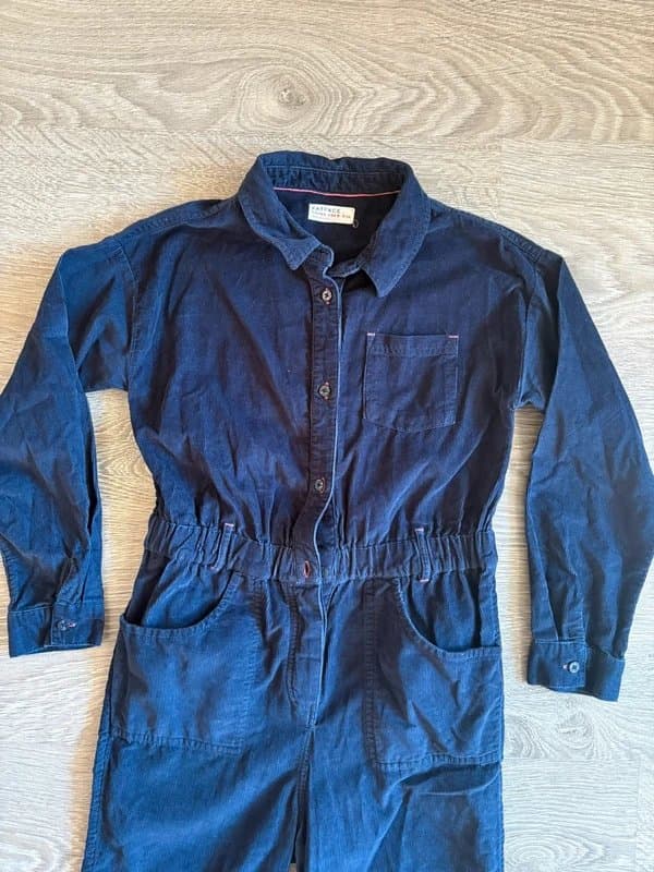 FatFace FatFace Young Crew Navy Corduroy Jumpsuit Boilersuit Age 9-10 Utility Playsuit One Piece