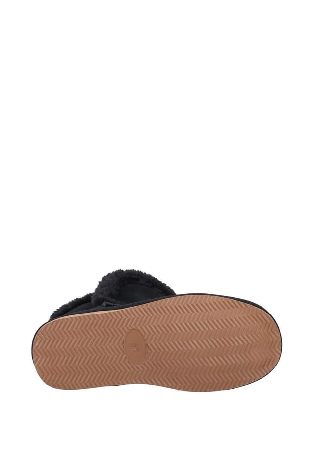 Hush Puppies Hush Puppies Women's 'Ashleigh' Suede & Faux Fur Bootie Slippers in Black - 3