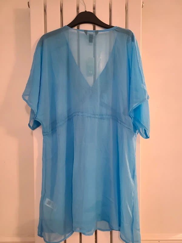 New Look New look Blue Sequin Embellished Beach Kaftan Size Small