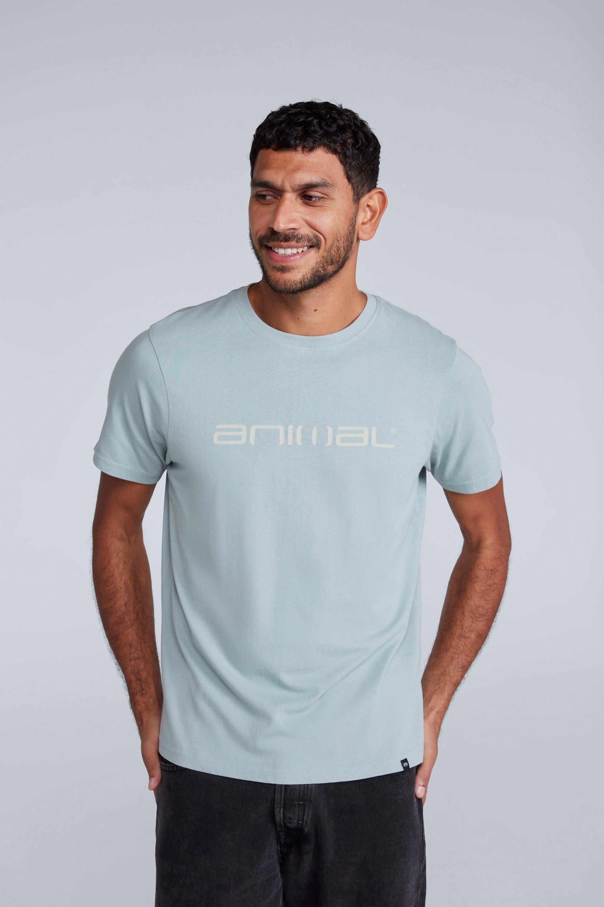 Animal Animal Men's 'Classico' Lightweight Breathable Soft Short Sleeve Cotton T-Shirt in Light Blue - 2