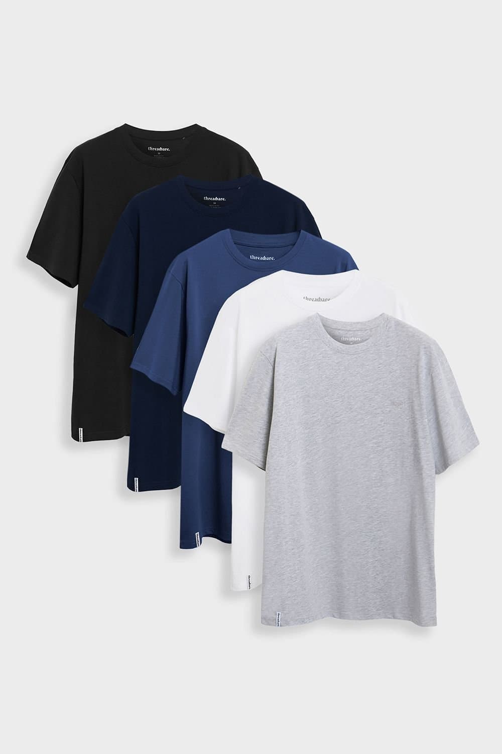 Threadbare Threadbare Men's 5-Pack Cotton Crew Neck T-Shirts