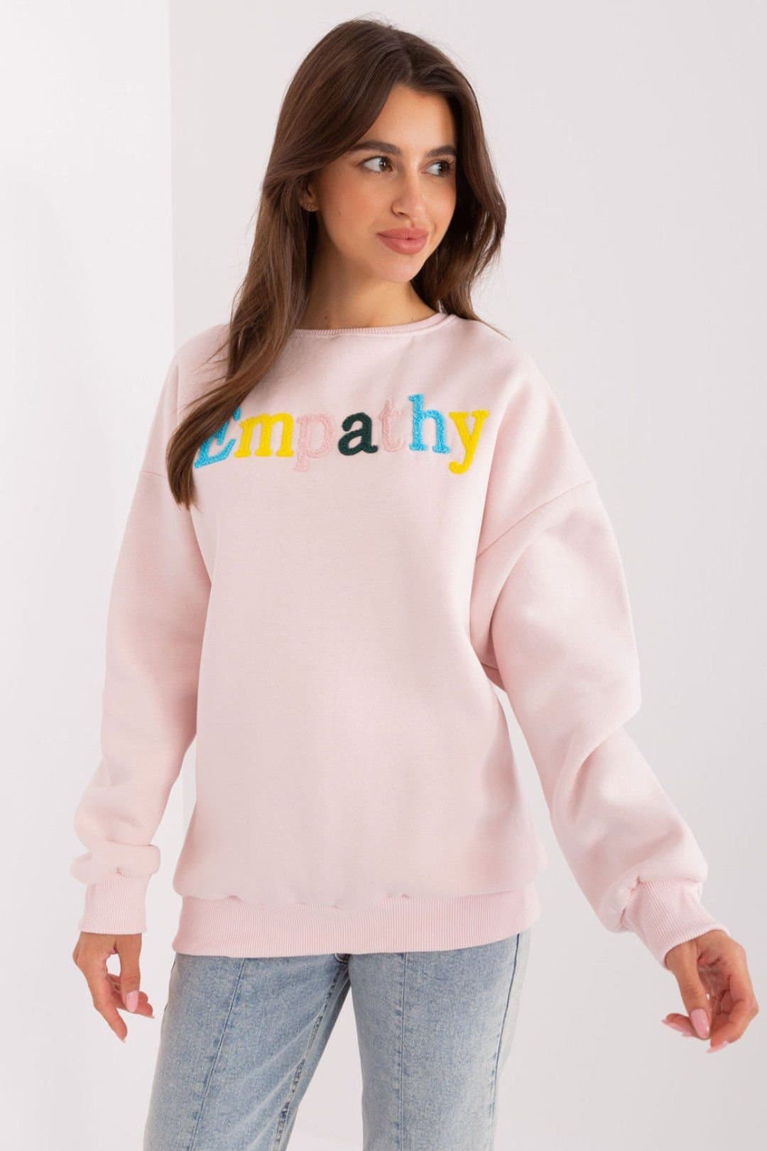 Love Lace Love Lace Pink Cotton Polyester Pullover Sweatshirt