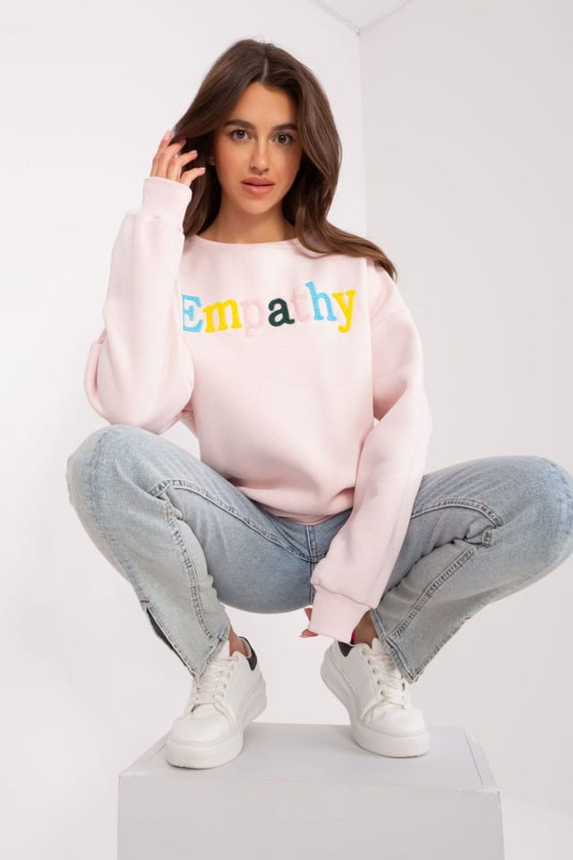 Love Lace Love Lace Women's Cotton Polyester Pullover Sweatshirt Graphic in Pink - 2
