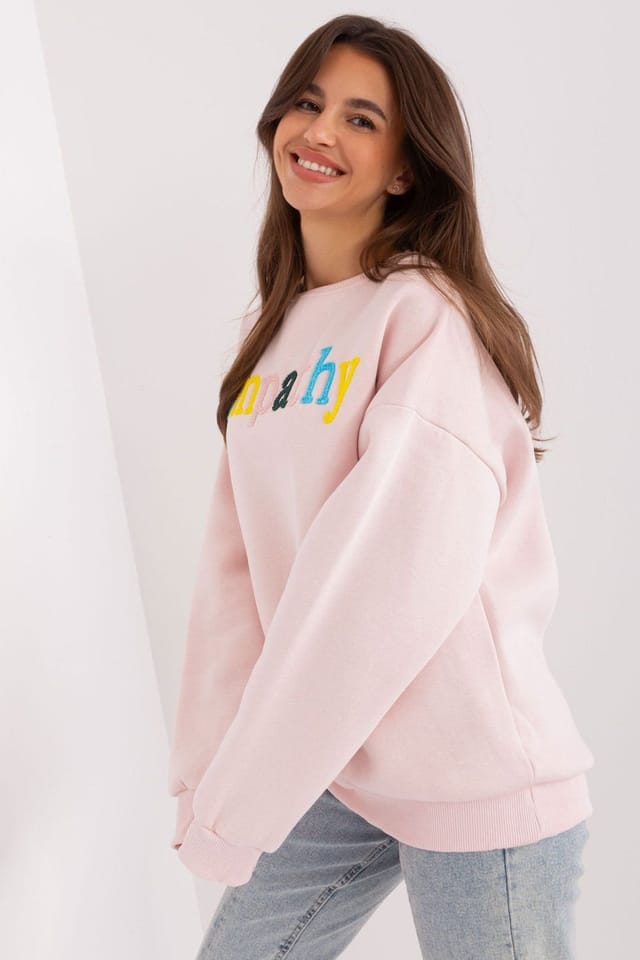 Love Lace Love Lace Women's Cotton Polyester Pullover Sweatshirt Graphic in Pink - 3