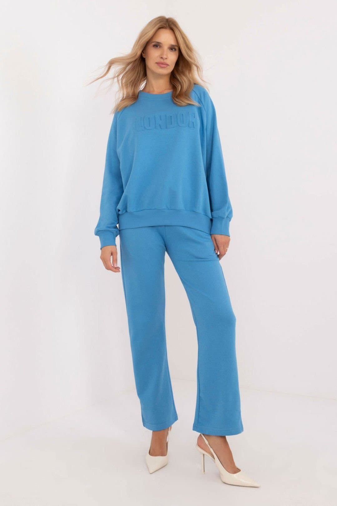 Love Lace Love Lace Women's Casual Tracksuit Set Sweatshirt & Pants in Blue