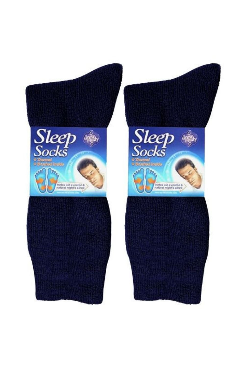 David James David James Men's 2 Pack Thermal Sleep Socks for Winter in Navy - 2