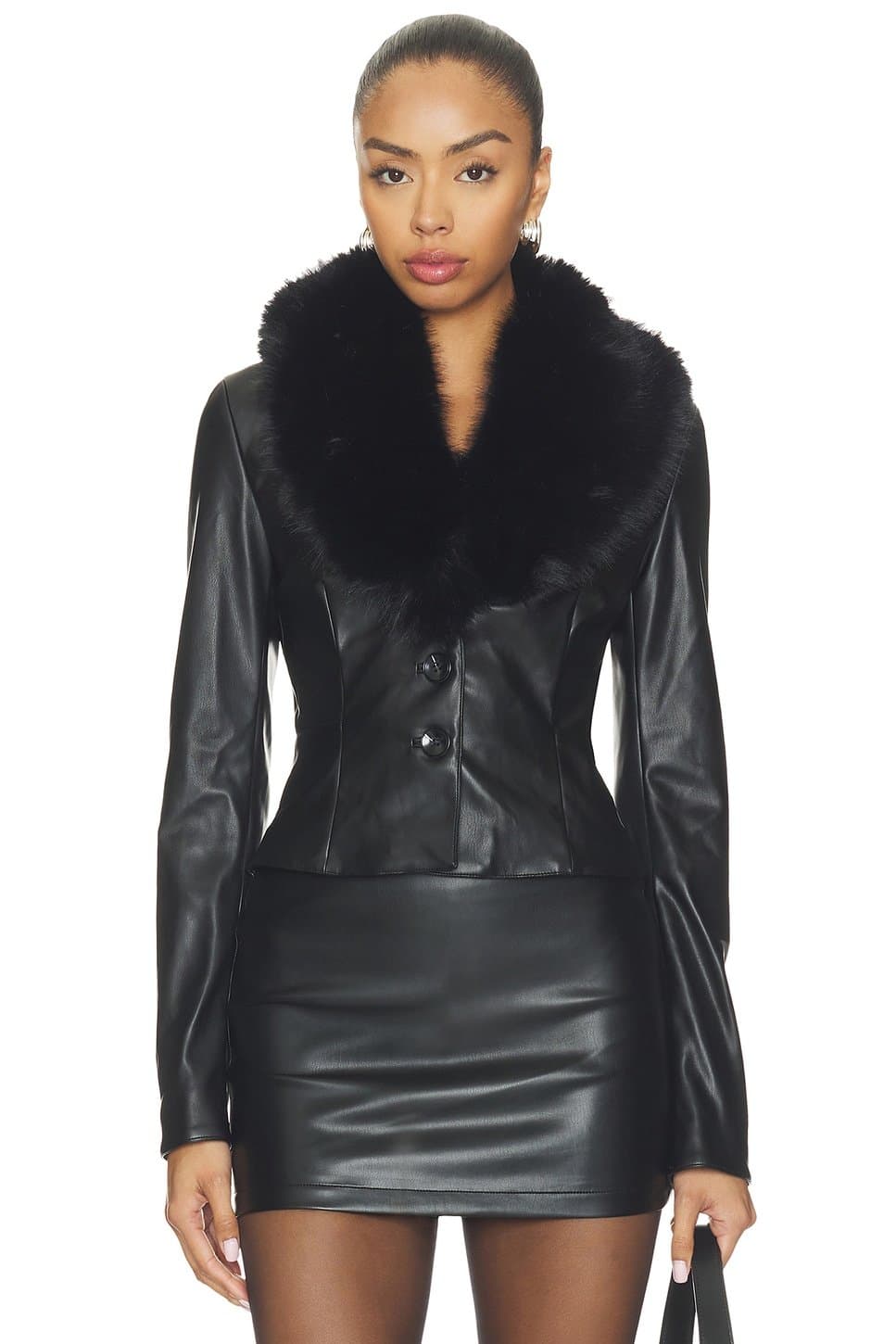 revolve Madalynn Faux Leather Blazer