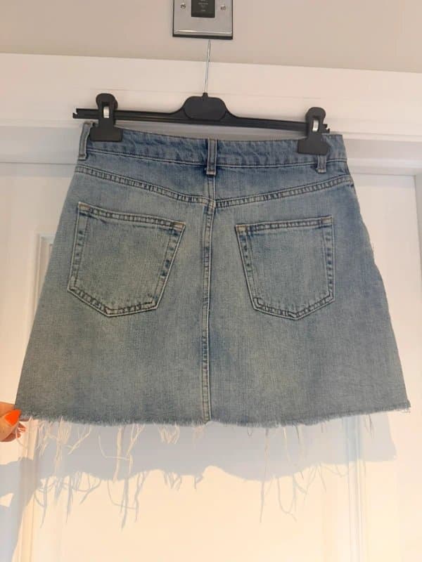 Topshop Moto Topshop Moto blue denim mini skirt uk10